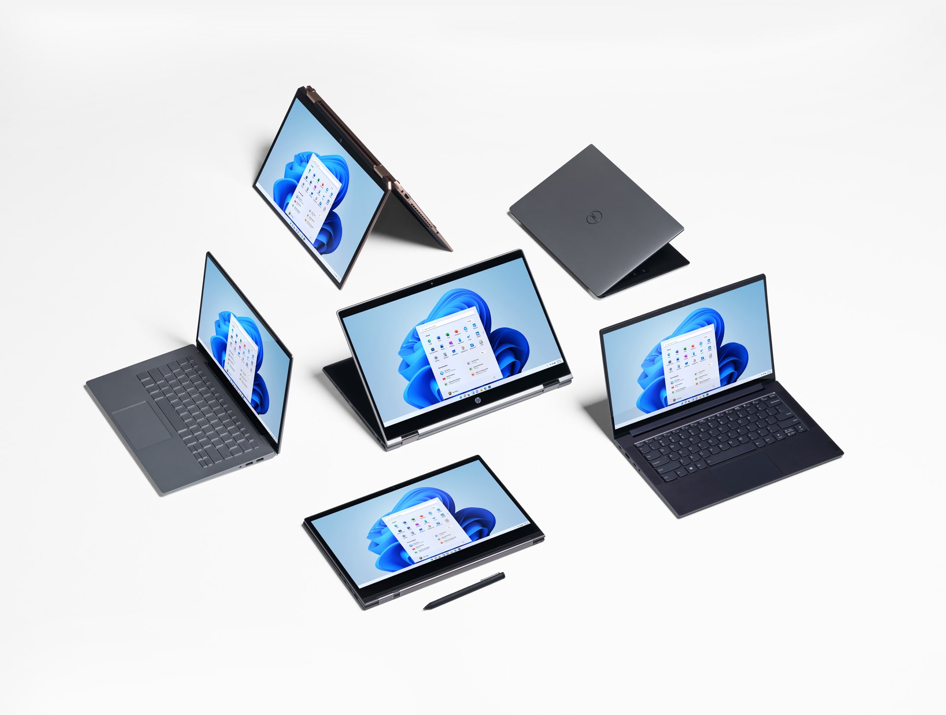 Array of 6 Windows 11 computers